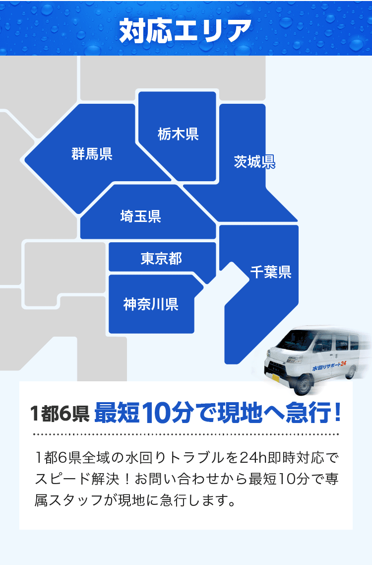 対応エリア/どこよりも早く駆けつけ